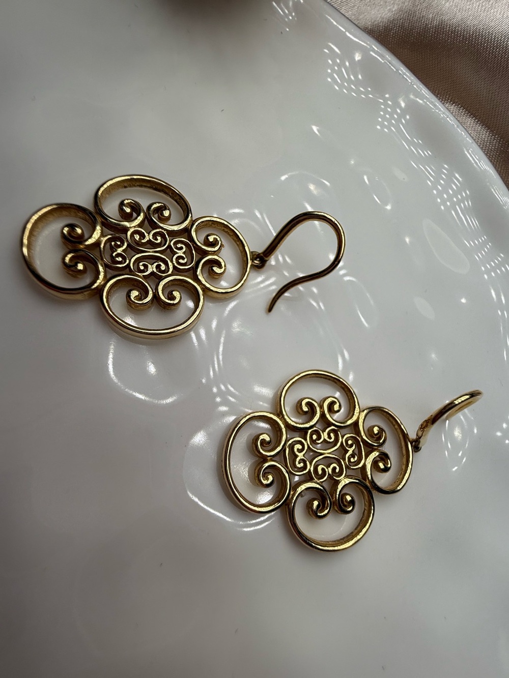 Tiffany & Co Paloma Picasso Venezia Goldoni Quadruplo 18k AU750 Drop Earrings - Picture 4 of 4